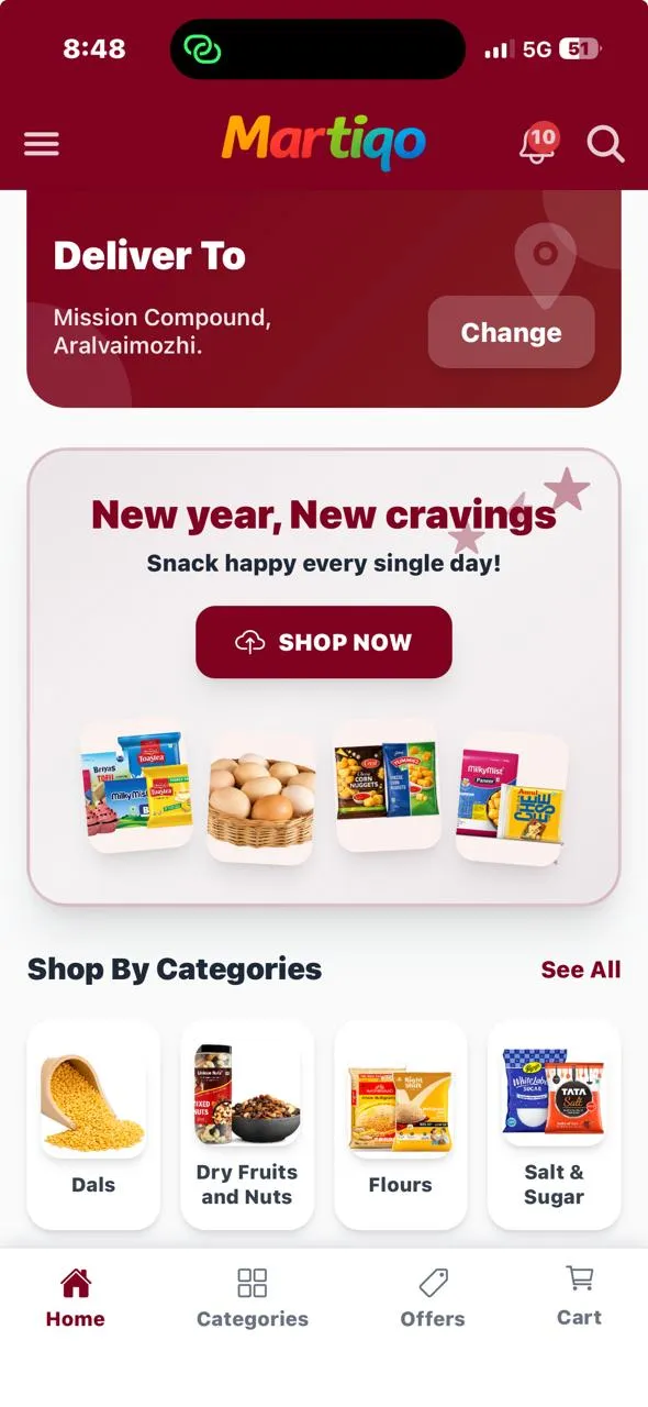 A supermarket's own branded storefront, powered by Martiqo