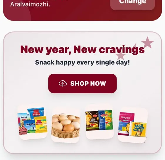 A supermarket catalog organised by category in Martiqo